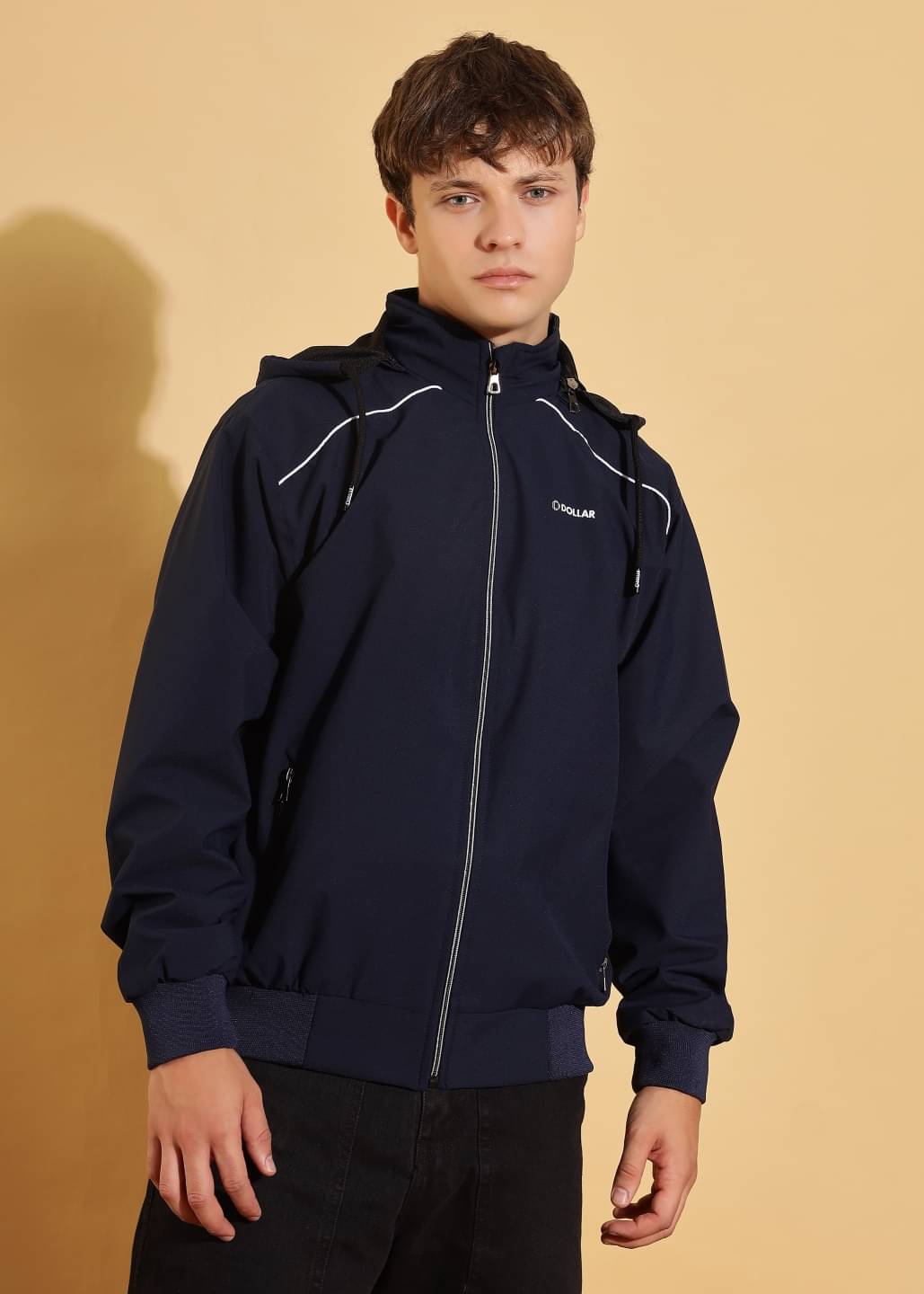 Dollar Polyester Blend Men's Windcheater Jacket - Navy ( Pack of 1 )     			Dollar Polyester Blend Men's Windcheater Jacket - Navy ( Pack of 1 )