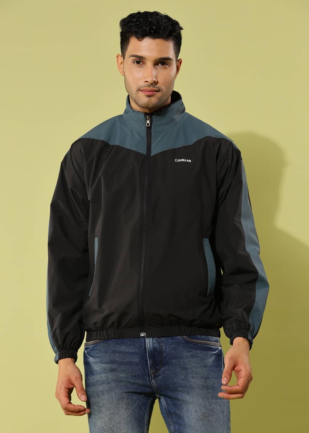     			Dollar Polyester Blend Men's Windcheater Jacket - Black ( Pack of 1 )
