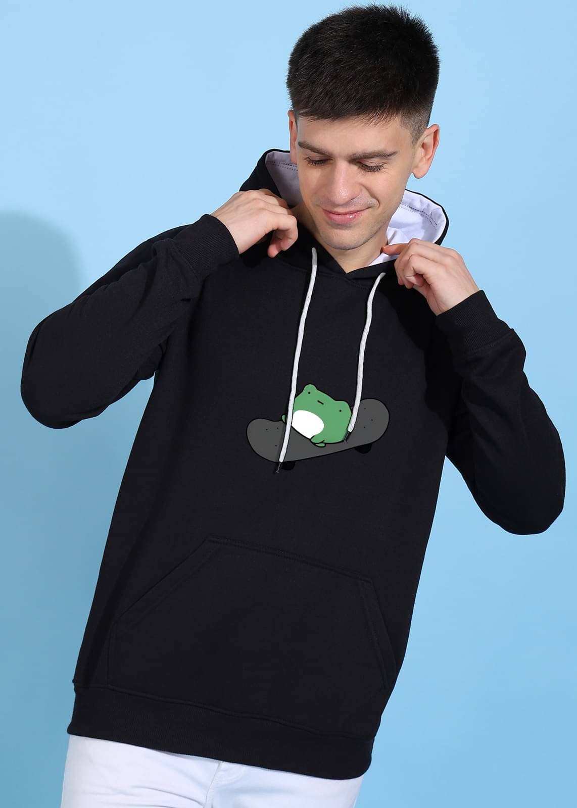 ELBATROSS Fleece Hooded Men's Sweatshirt - Black ( Pack of 1 ) ELBATROSS Fleece Hooded Men's Sweatshirt - Black ( Pack of 1 )