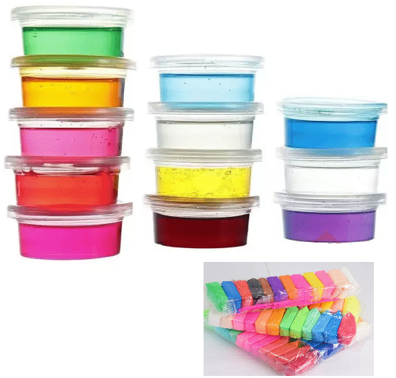 Eclet 12 Crystal Slime and 12 Air Dry Clay Non-Toxic Combo Eclet 12 Crystal Slime and 12 Air Dry Clay Non-Toxic Combo