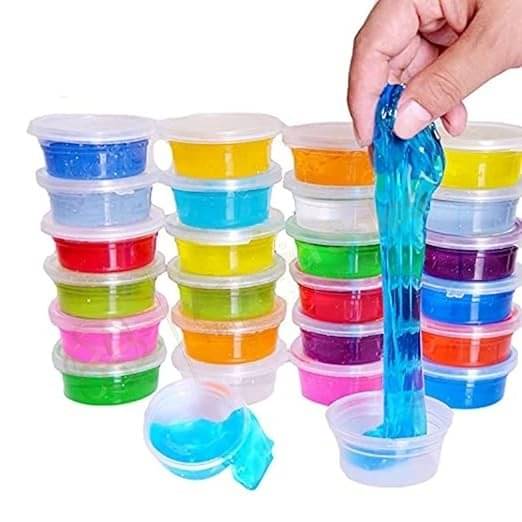     			Eclet Colors Non-Toxic Clear Crystal Slime (pack of 6)