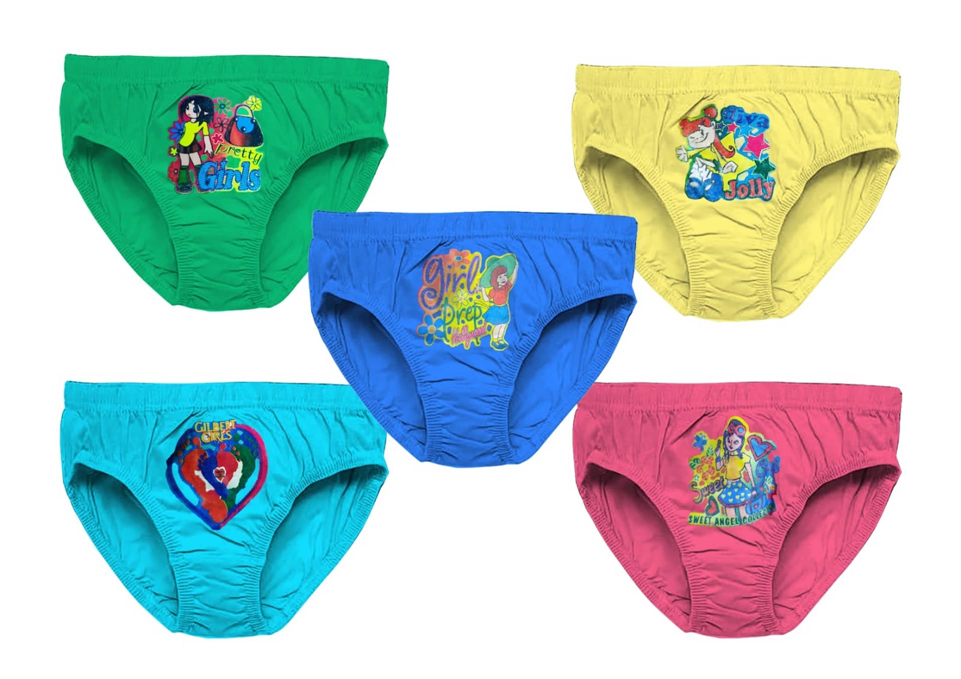 HAP Pack of 5 Cotton Panties For Girls ( Multi )
