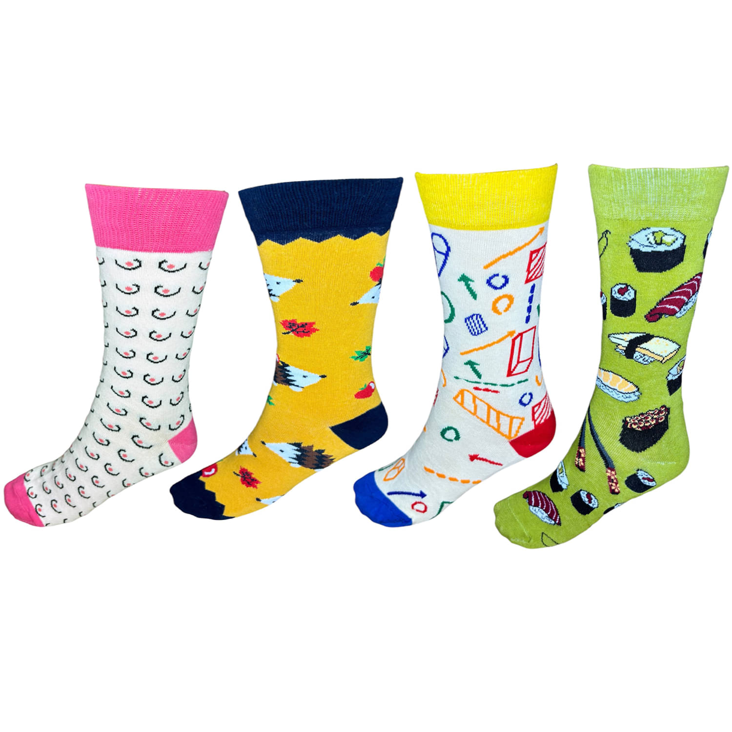     			HF LUMEN Pack of 4 Unisex Cotton Mid Length Socks ( Multicolor )