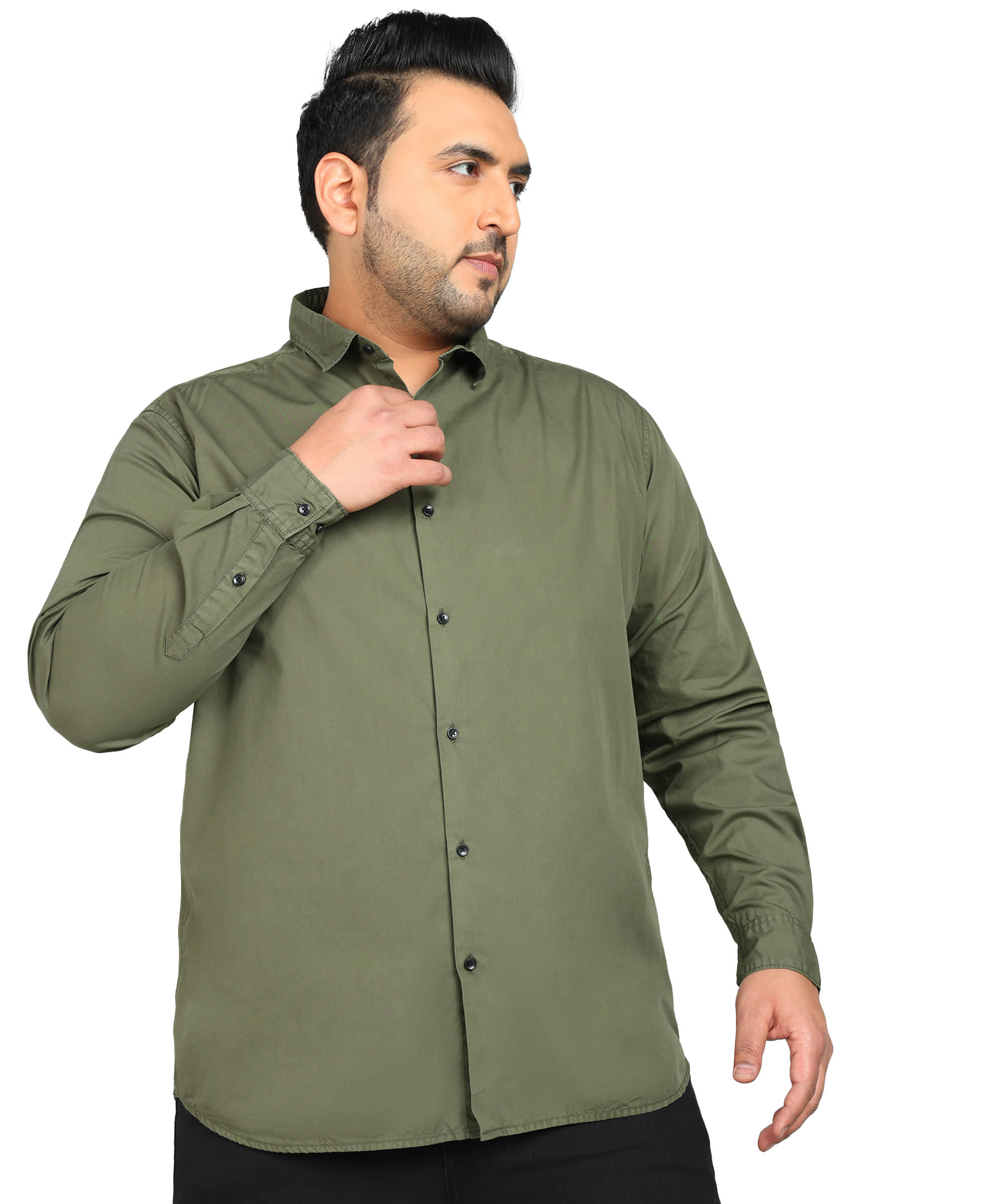 IVOC Plus Plus Size Men Solid Pure Cotton Casual shirt IVOC Plus Plus Size Men Solid Pure Cotton Casual shirt