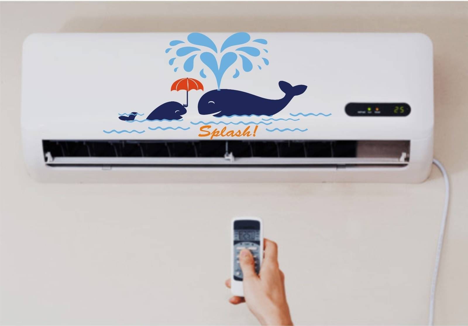     			Inkfence Air Conditioner Sticker Abstract ( 20 x 41 cms )