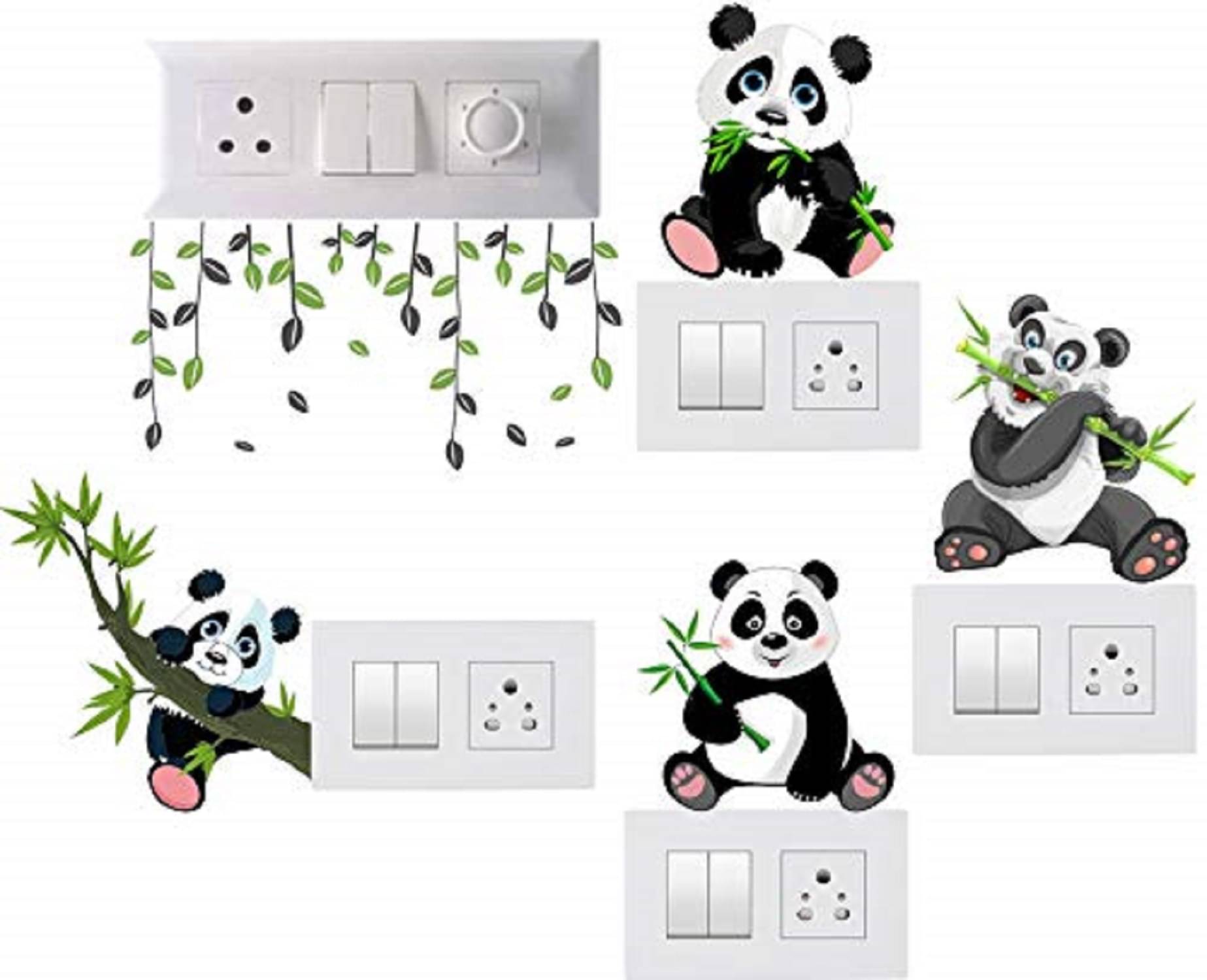     			Inkfence Switch Board Sticker Animals ( 10 x 10 cms )
