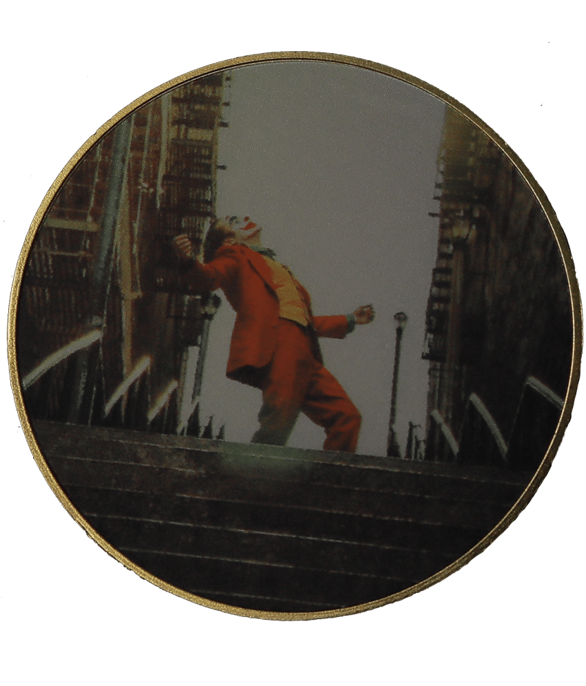     			Joker Dancing in Stairs wearing Red Coat Coin Lucky Commemorative Collectible Gold Plated Coins 1 Oz Heavy Thick Rare to get Medallion Fantasy Physical Coin (Gold Plated with Luxury Box)