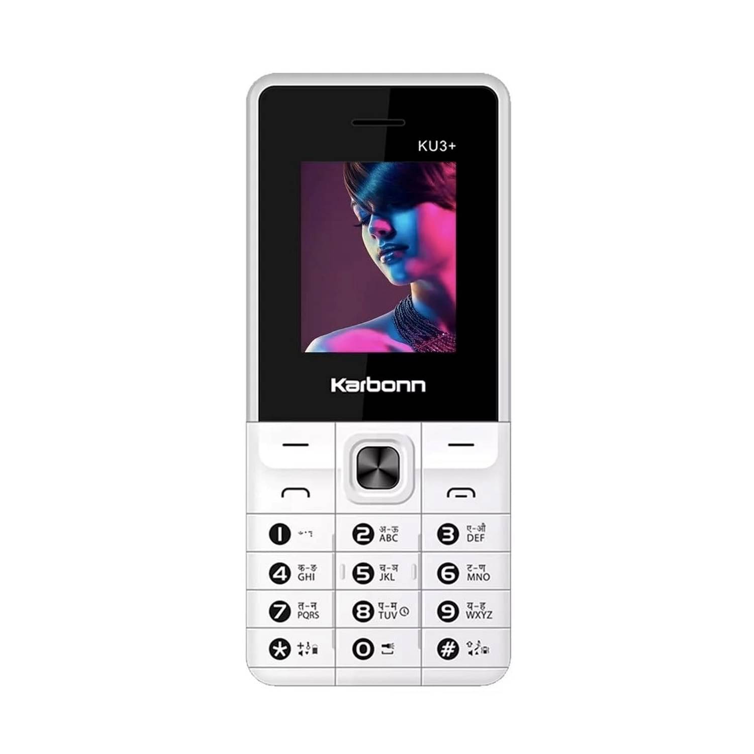     			Karbonn KU3+ Dual SIM Feature Phone White Grey