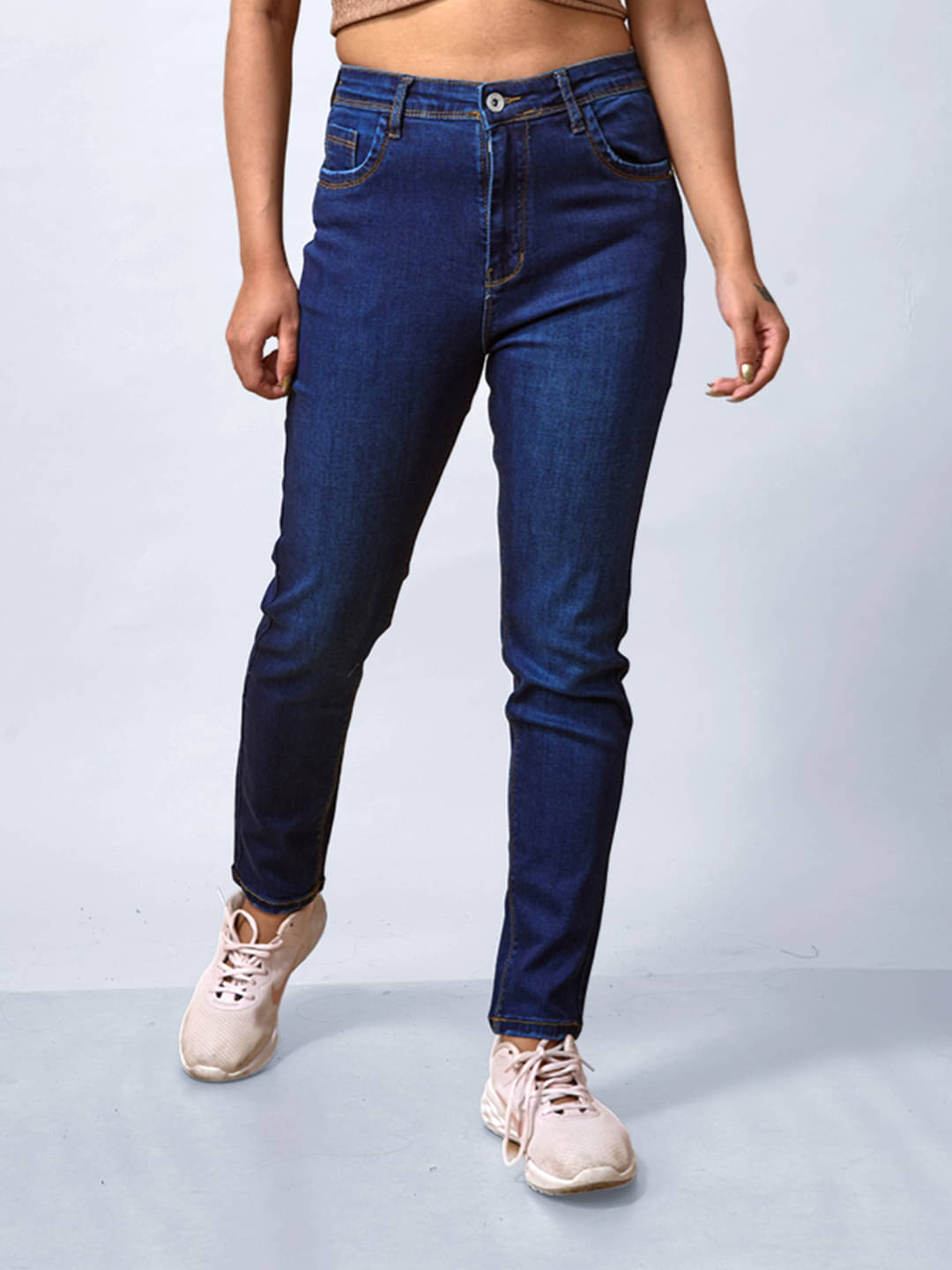     			LYRA - DeepBlue Cotton Blend Straight Fit Women's Jeans ( Pack of 1 )
