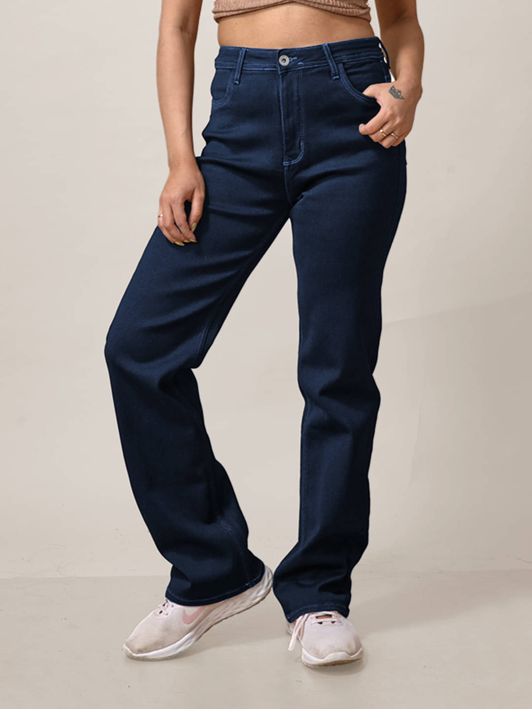     			LYRA - DeepBlue Cotton Flared Women's Jeans ( Pack of 1 )