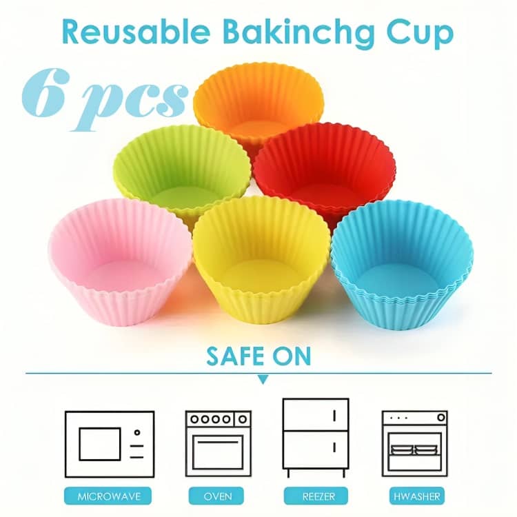 Multi Deal Silicone Cup Cake Moulds 6 mL - Cookware | Buy online on ZillyBuy