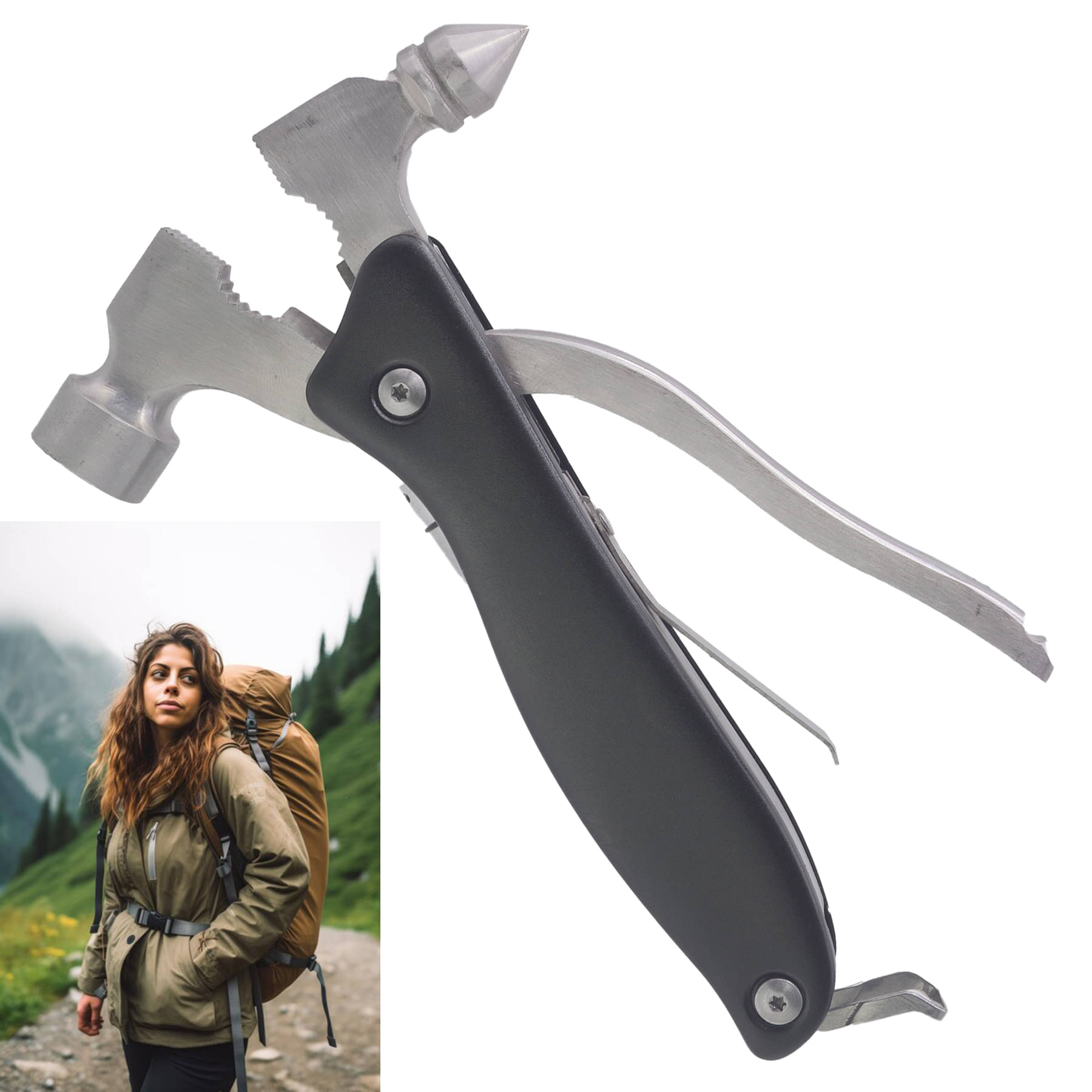     			Multi Pliers Army Swiss Knife Hammer Hand Camping Outdoor Tool Spanners