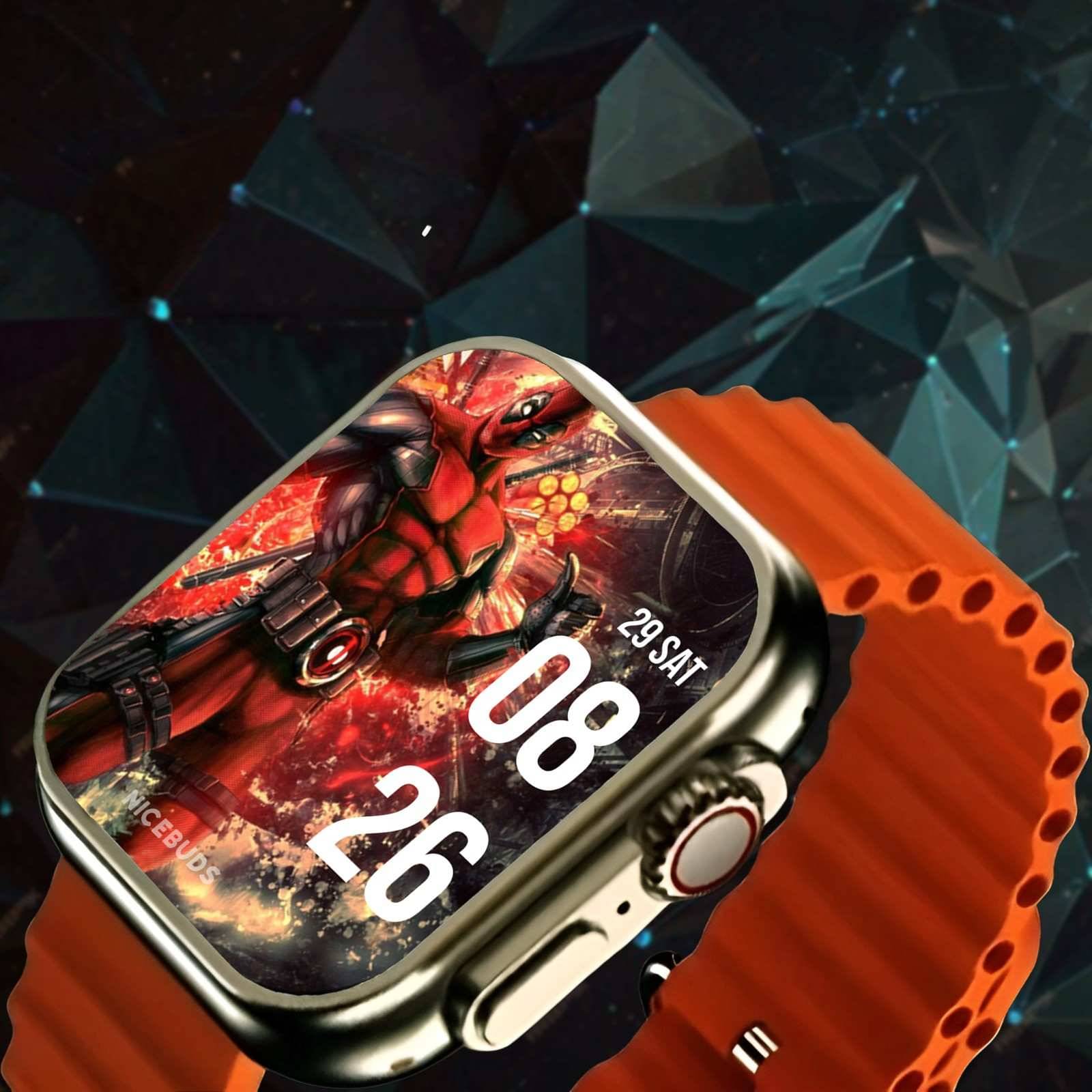     			NICEBUDS New T800 Ultra Smart Watch Orange Smart Watch