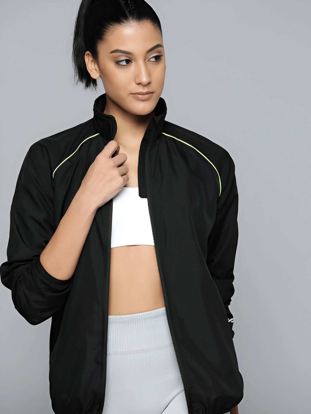 PLUS PARADISE Women Bomber Jacket ( Black ) PLUS PARADISE Women Bomber Jacket ( Black )