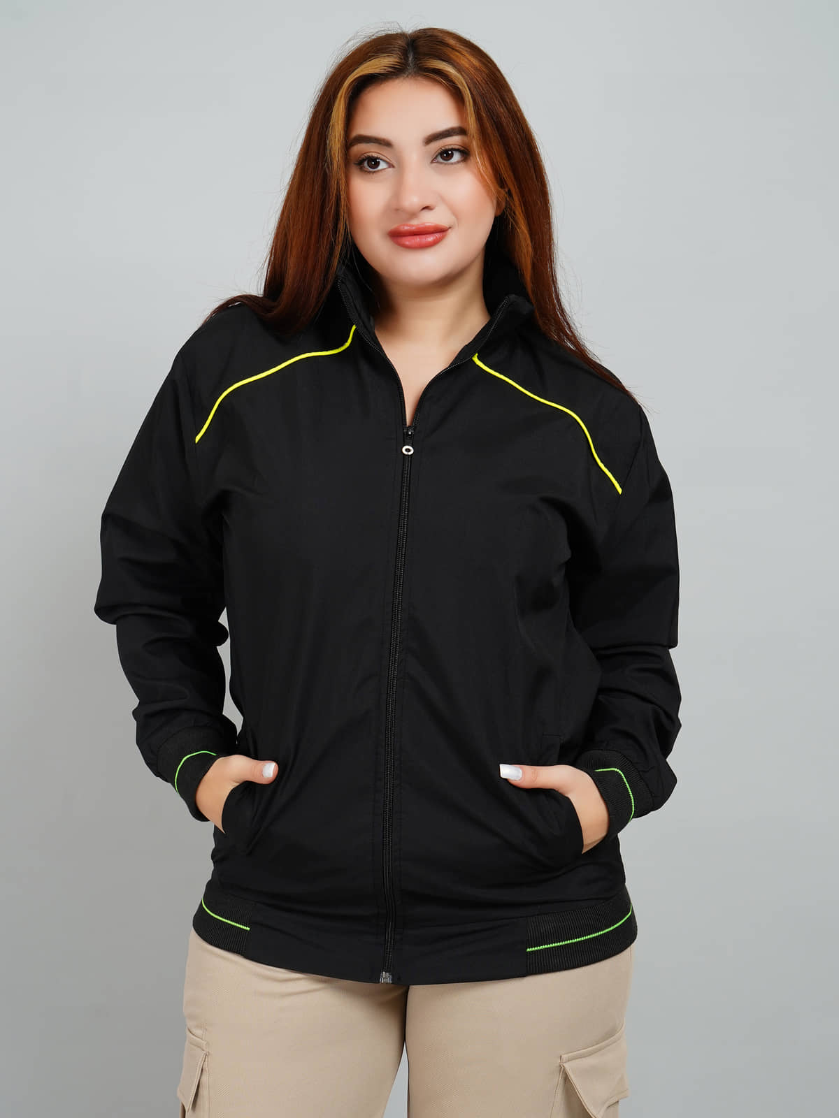 PLUS PARADISE Women Regular Jacket ( Black ) - Jackets & Coats | Buy online on ZillyBuy