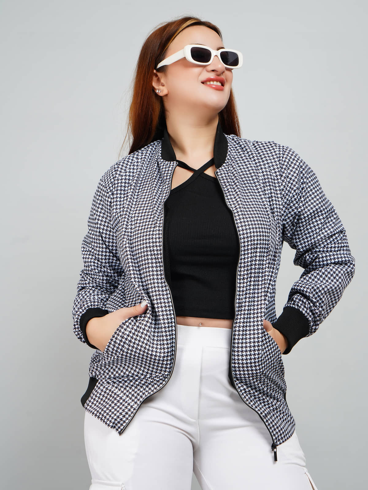 PLUS PARADISE Women Regular Jacket ( Black ) - Jackets & Coats | Buy online on ZillyBuy