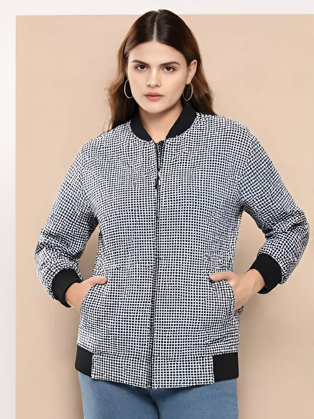 PLUS PARADISE Women Regular Jacket ( Black ) PLUS PARADISE Women Regular Jacket ( Black )