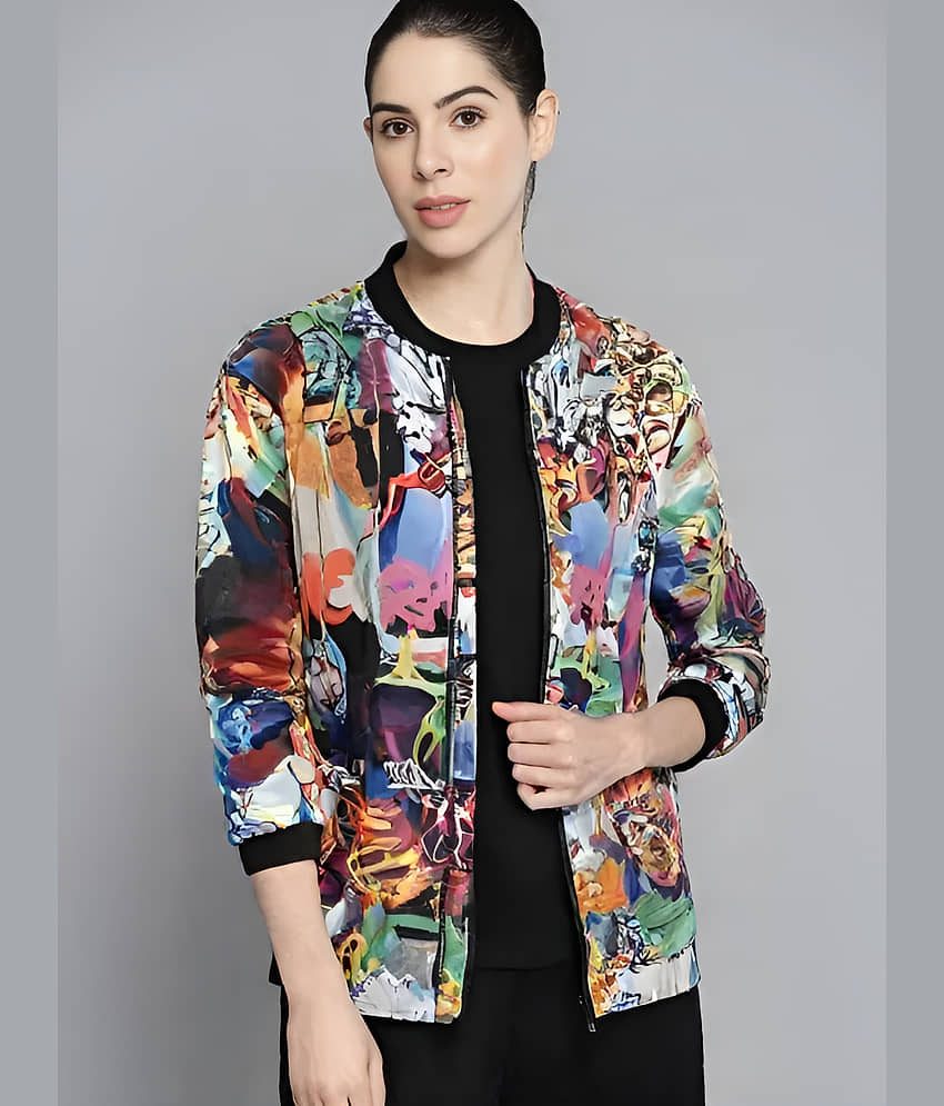 PLUS PARADISE Women Bomber Jacket ( Multicolor ) - Jackets & Coats | Buy online on ZillyBuy