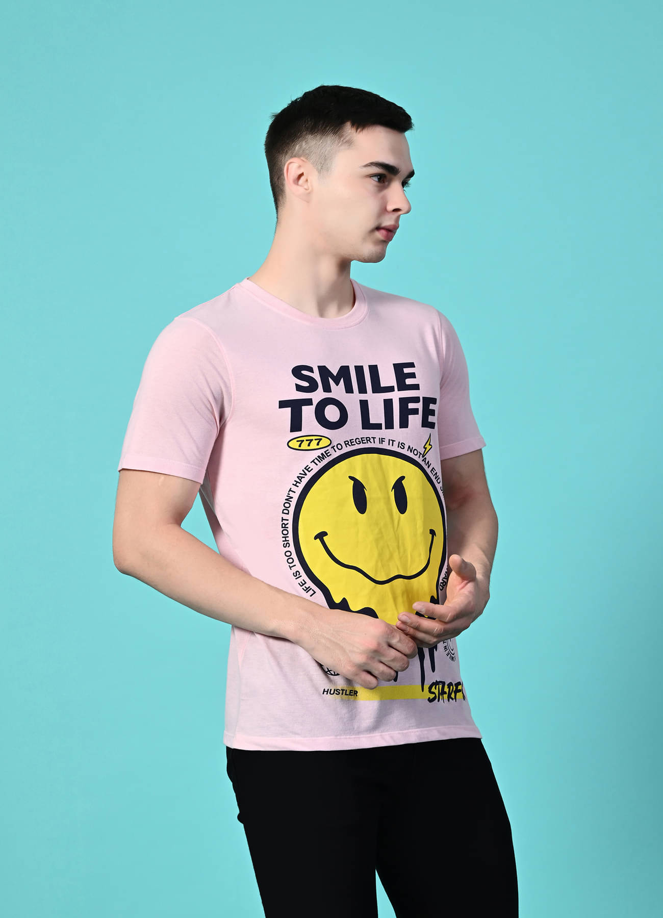 STARFOX Pack of 1 Cotton Blend Regular Fit Men's T-Shirt ( Pink ) STARFOX Pack of 1 Cotton Blend Regular Fit Men's T-Shirt ( Pink )