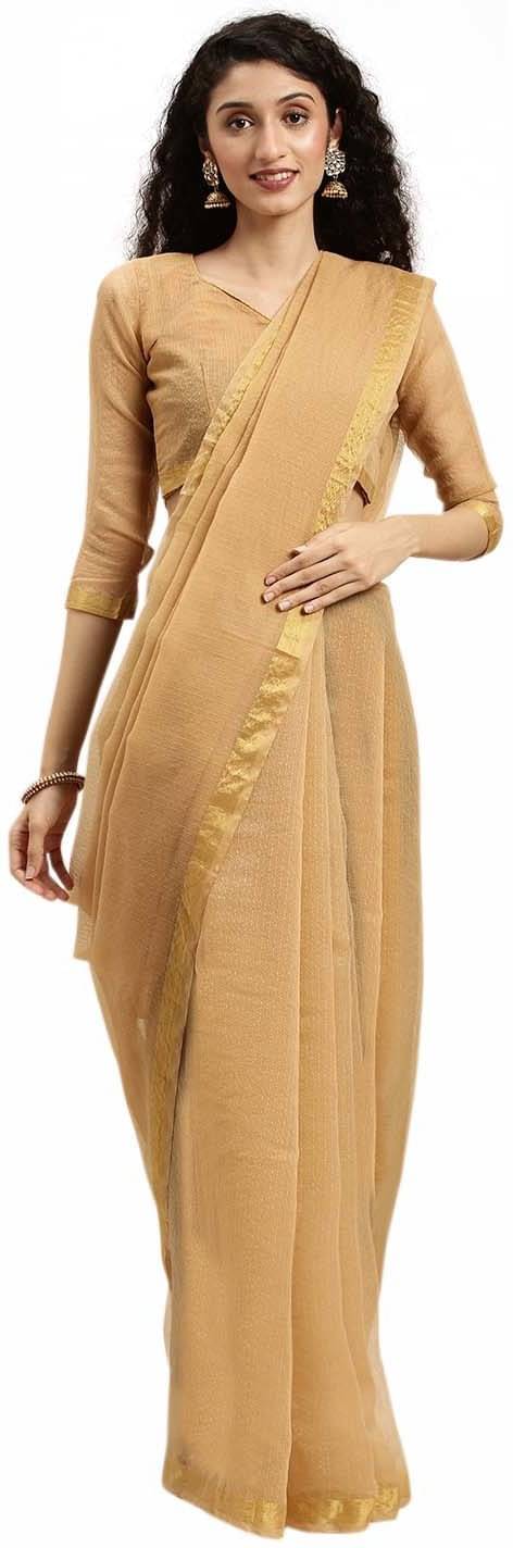     			Samai Art Silk Solid Saree With Unstitched Blouse Piece ( Multicolor3 )
