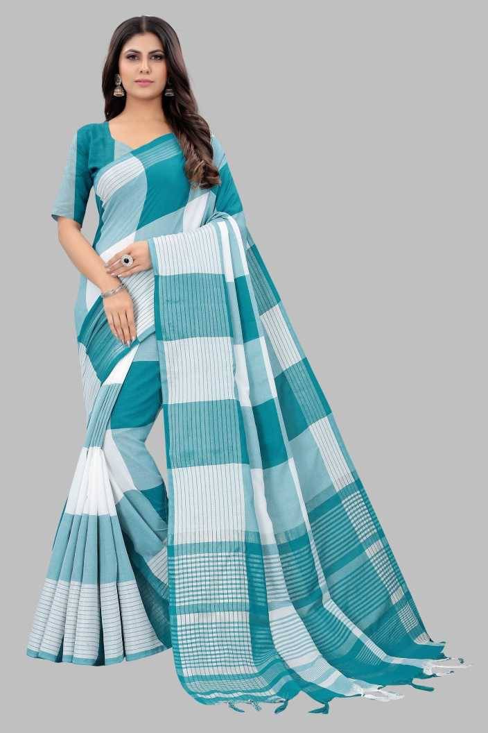 Samai Cotton Silk Solid Saree With Unstitched Blouse Piece ( Multicolor9 ) Samai Cotton Silk Solid Saree With Unstitched Blouse Piece ( Multicolor9 )