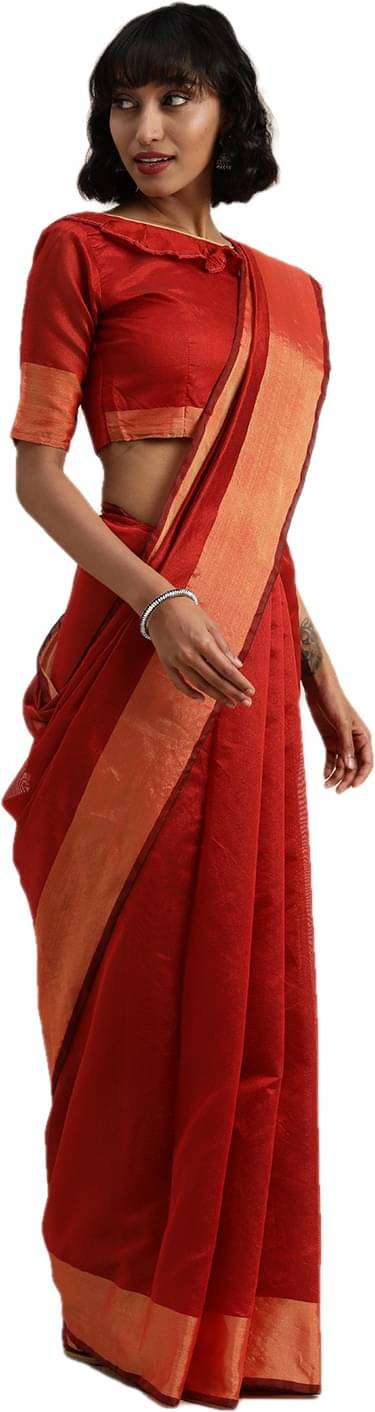Samai Cotton Silk Solid Saree With Unstitched Blouse Piece ( Multicolor ) Samai Cotton Silk Solid Saree With Unstitched Blouse Piece ( Multicolor )