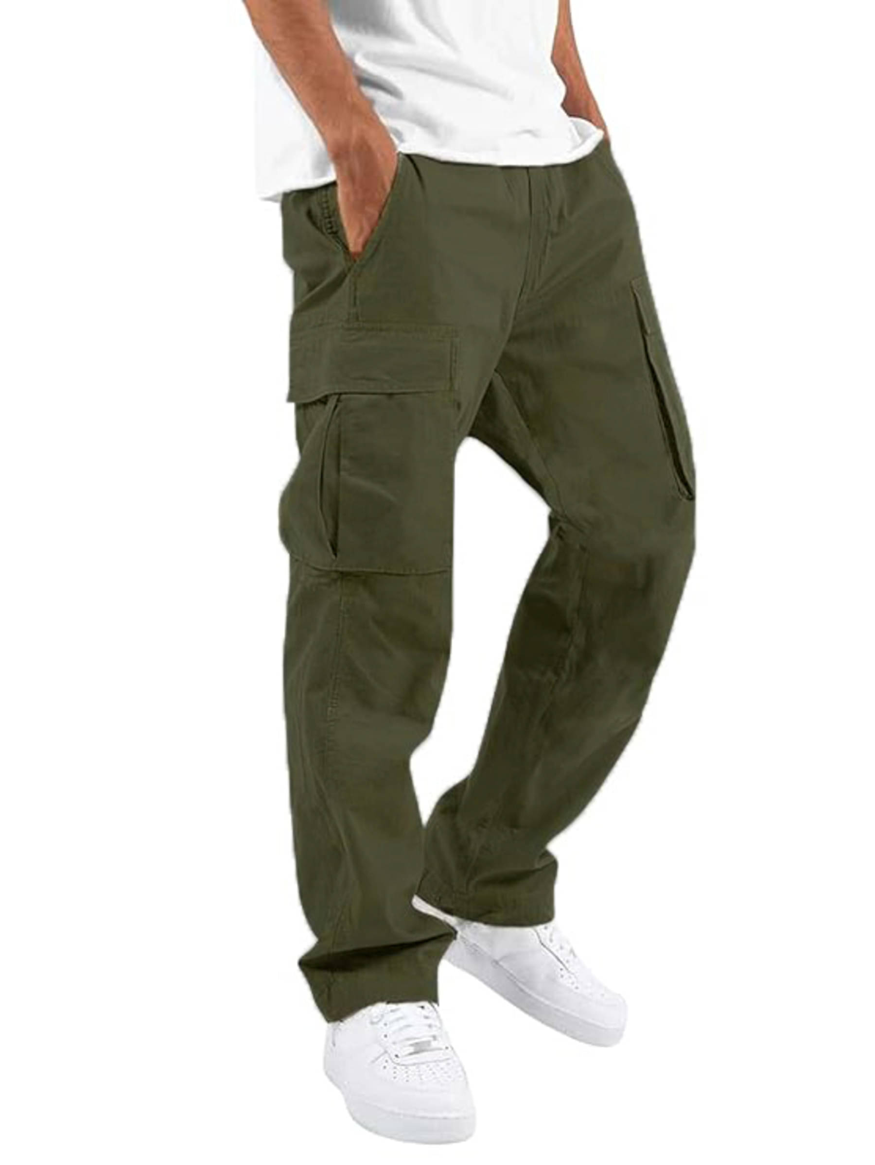     			Shine n Show Regular Flat Men's Cargos - Dark Green ( Pack of 1 )