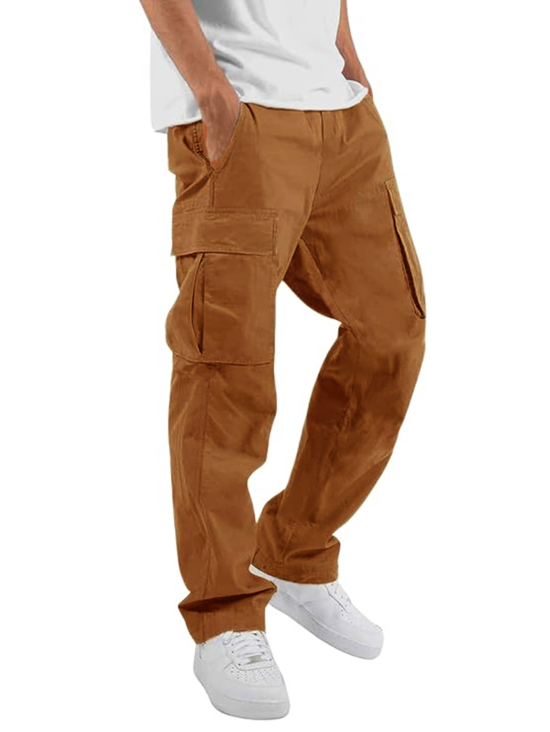     			Shine n Show Regular Flat Men's Cargos - Khaki ( Pack of 1 )