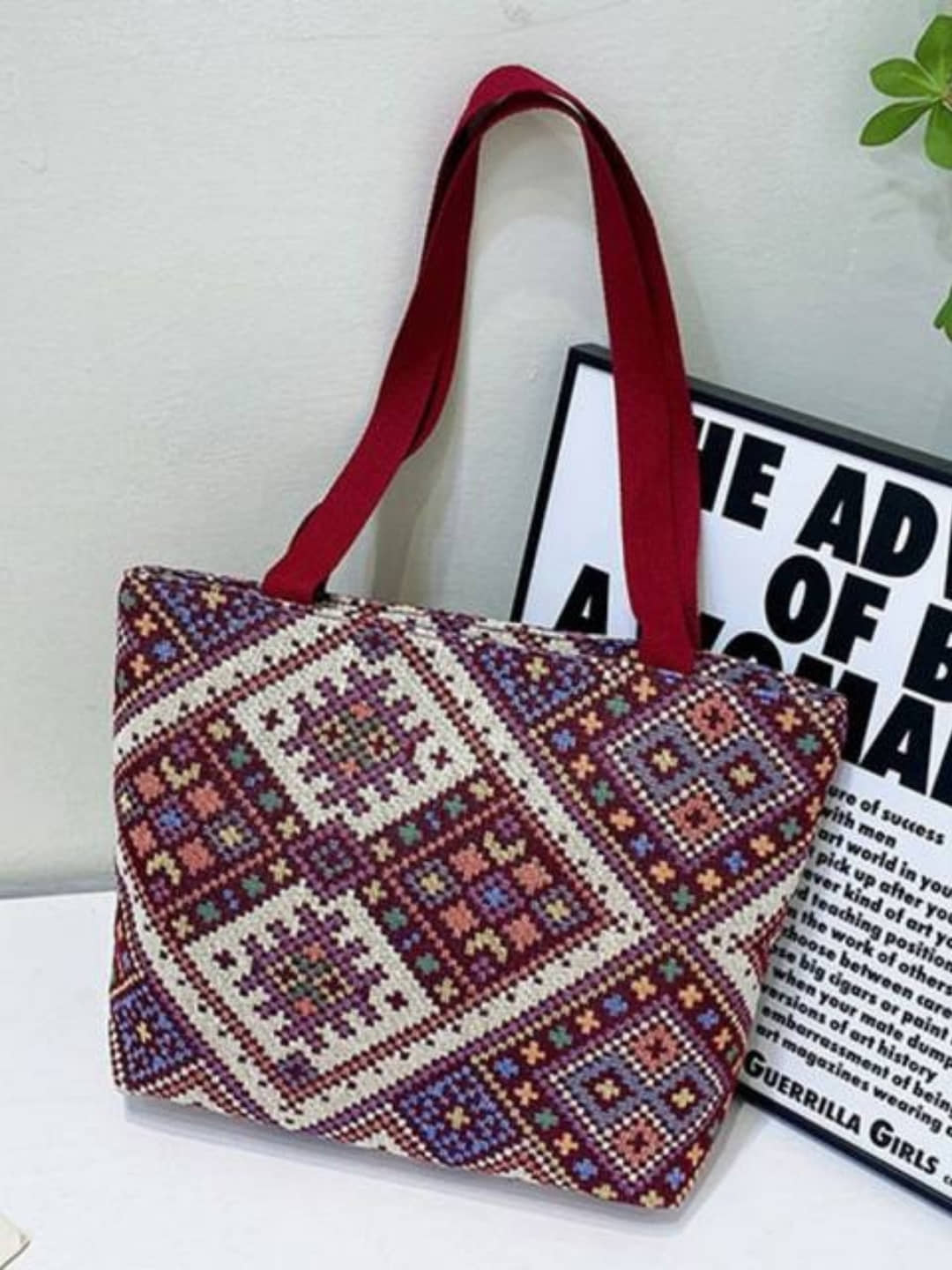 TCRAZY Tote Bag Jute Set of 1 ( Grey Melange ) - Handbags | Buy online on ZillyBuy