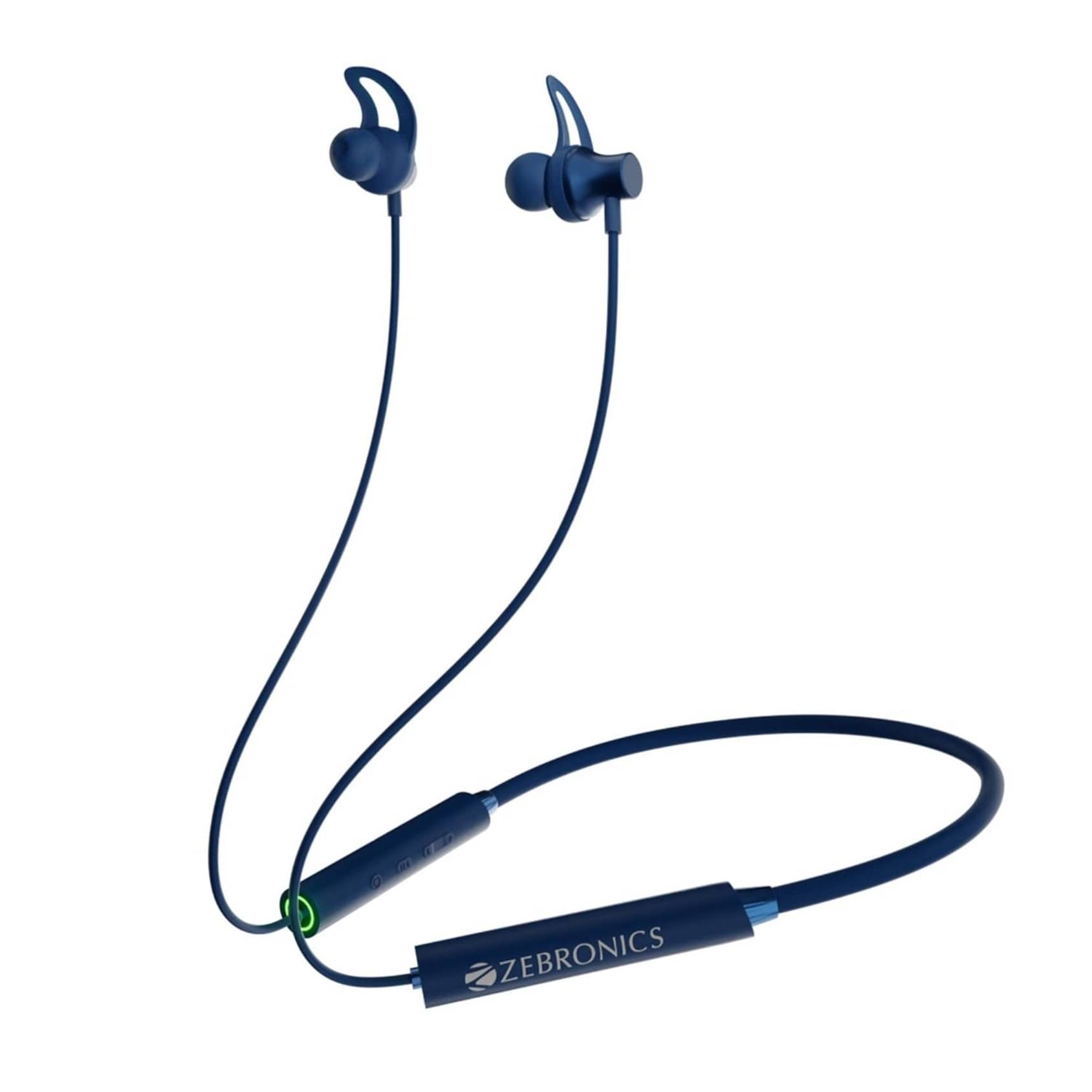     			Zebronics In-the-ear Bluetooth Headset with Upto 25h Talktime Deep Bass - Blue