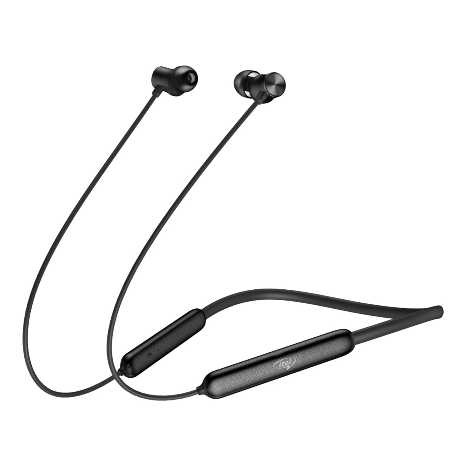     			itel In-the-ear Bluetooth Headset with Upto 30h Talktime Noise Cancellation - Black