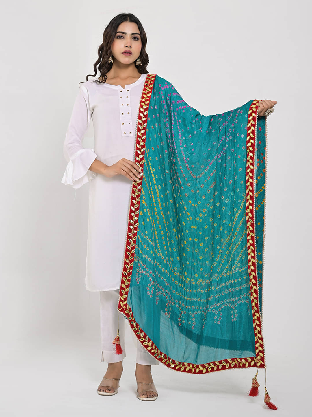     			rajeraj Green Silk Women's Dupatta - ( Pack of 1 )