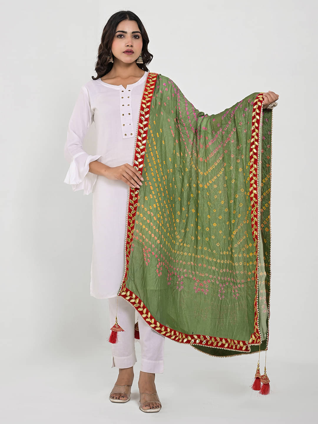     			rajeraj Green Silk Women's Dupatta - ( Pack of 1 )