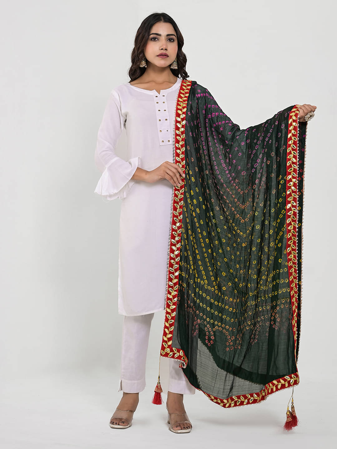     			rajeraj Green Silk Women's Dupatta - ( Pack of 1 )