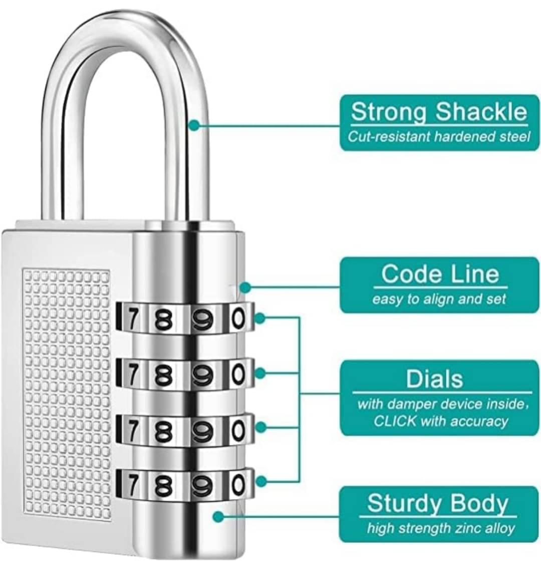 4 Combination Lock for Security & security during travelling 4 Combination Lock for Security & security during travelling