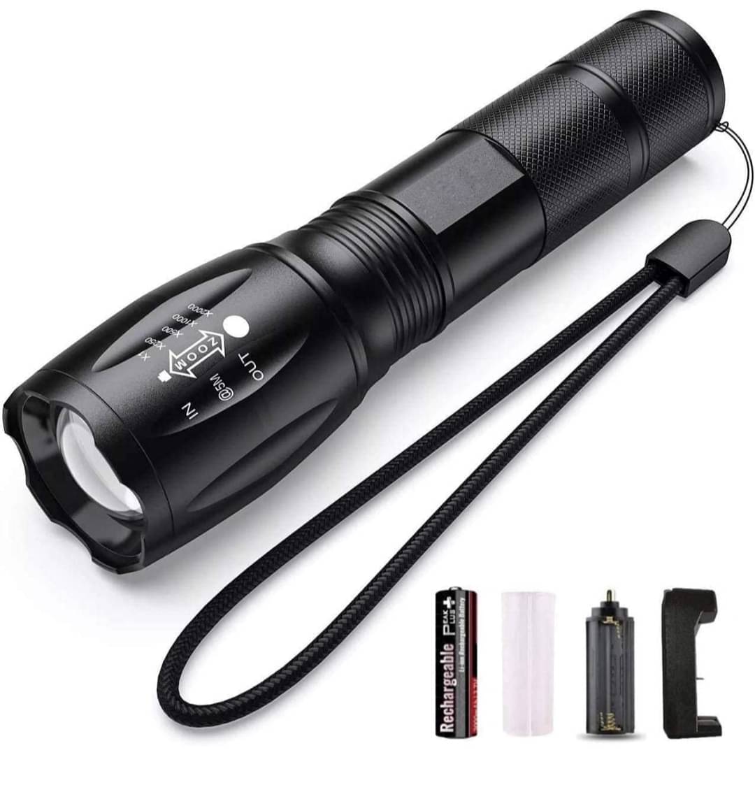     			5 Mode Rechargeable Metal LED Hand Held Flashlight Torch Outdoor Lamp Light Searchlight Emergency Light Portable Easy To Carry