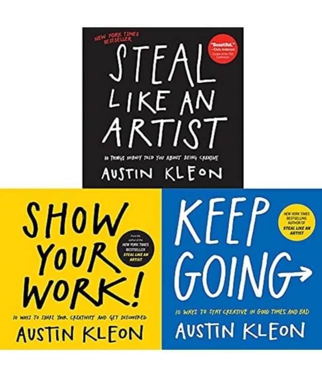 Austin Kleon Books Set: Steal Like An Artist + Keep Going + Show Your Work! (English, Paperback) Austin Kleon Books Set: Steal Like An Artist + Keep Going + Show Your Work! (English, Paperback)