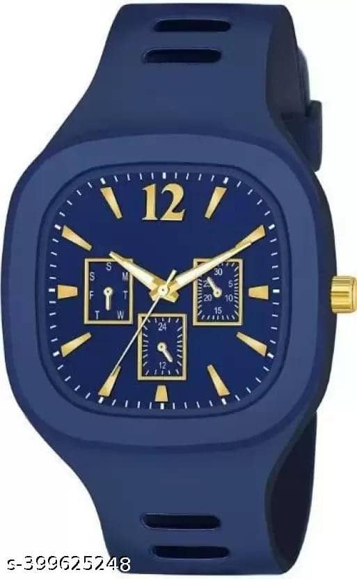 BANDSMITH Blue PU Digital Men's Watch