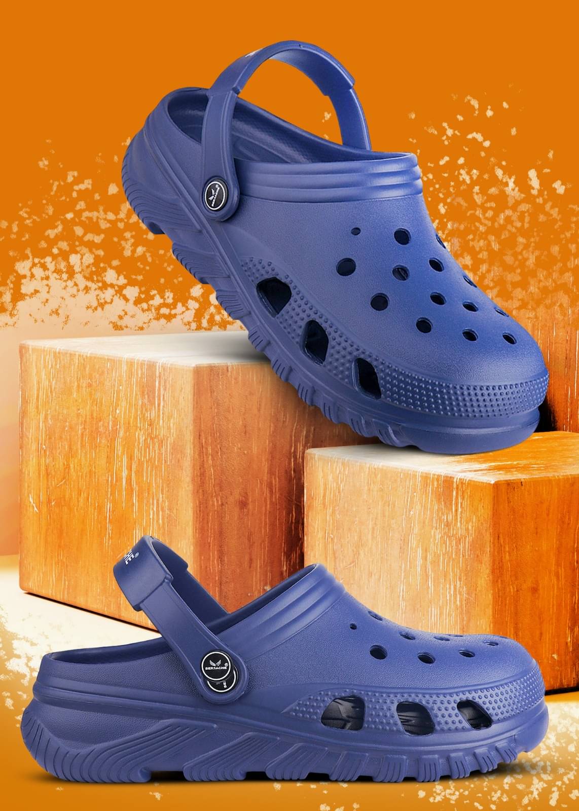     			Bersache - Blue Men's Clogs