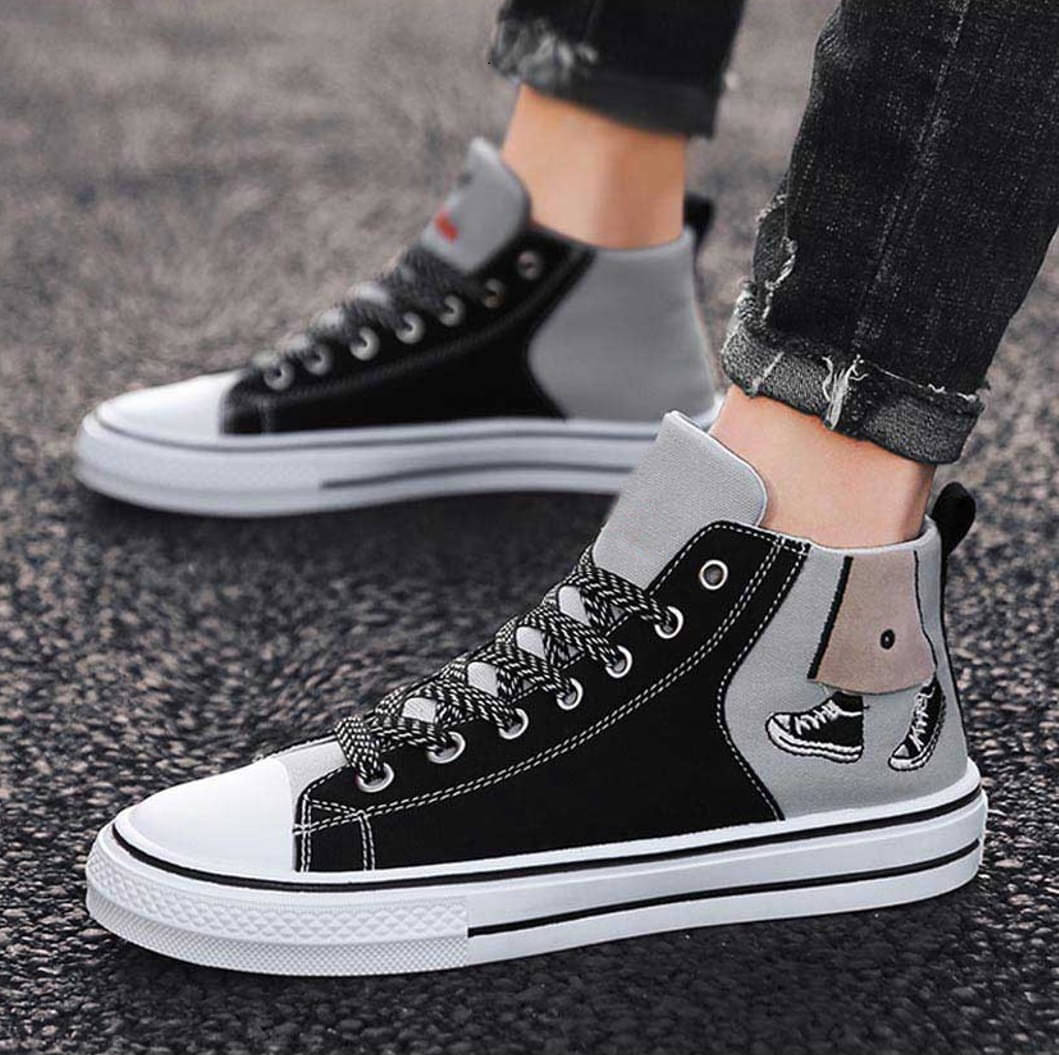     			Brainer Black Men's High Tops Shoes