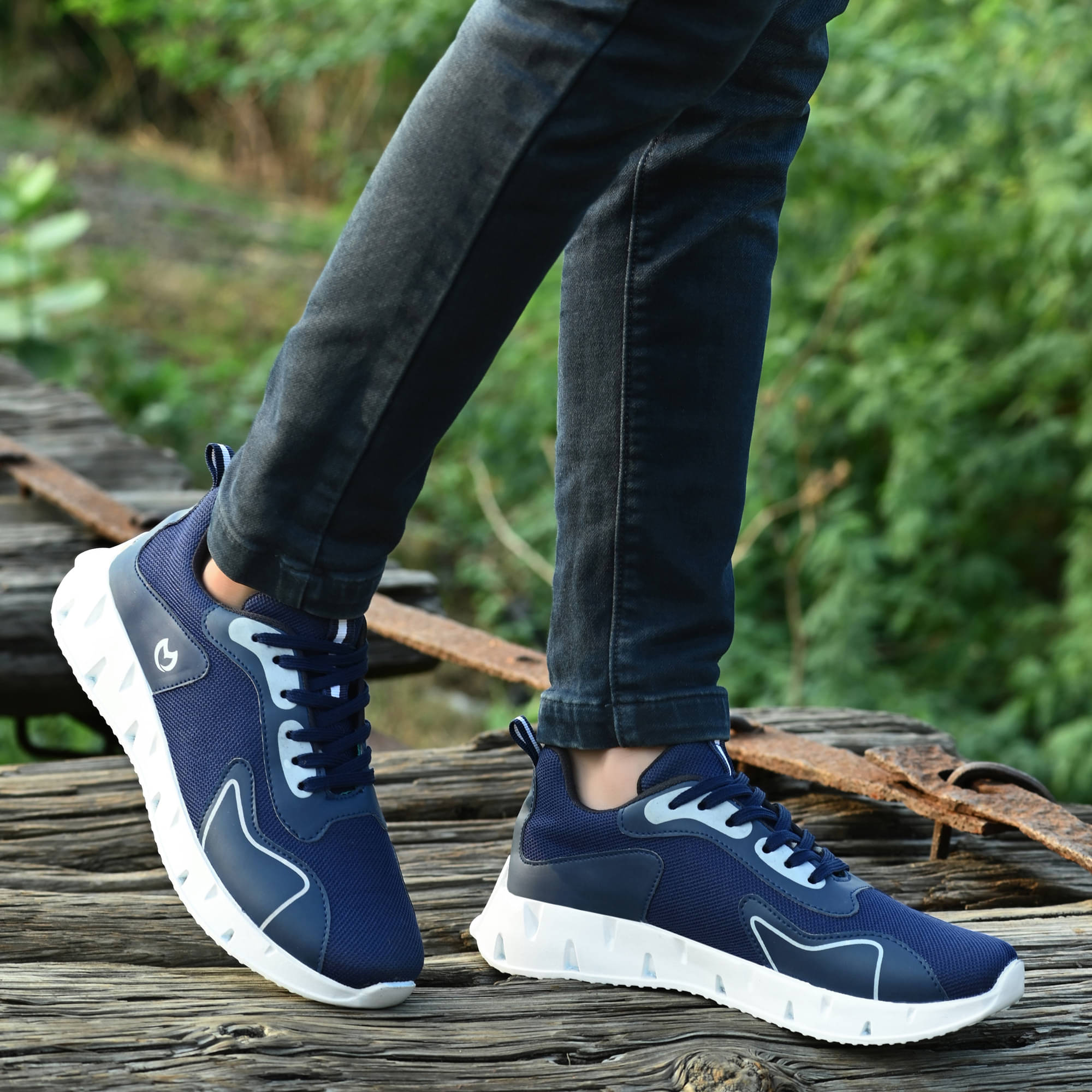     			Brainer Navy Men's Lifestyle Shoes