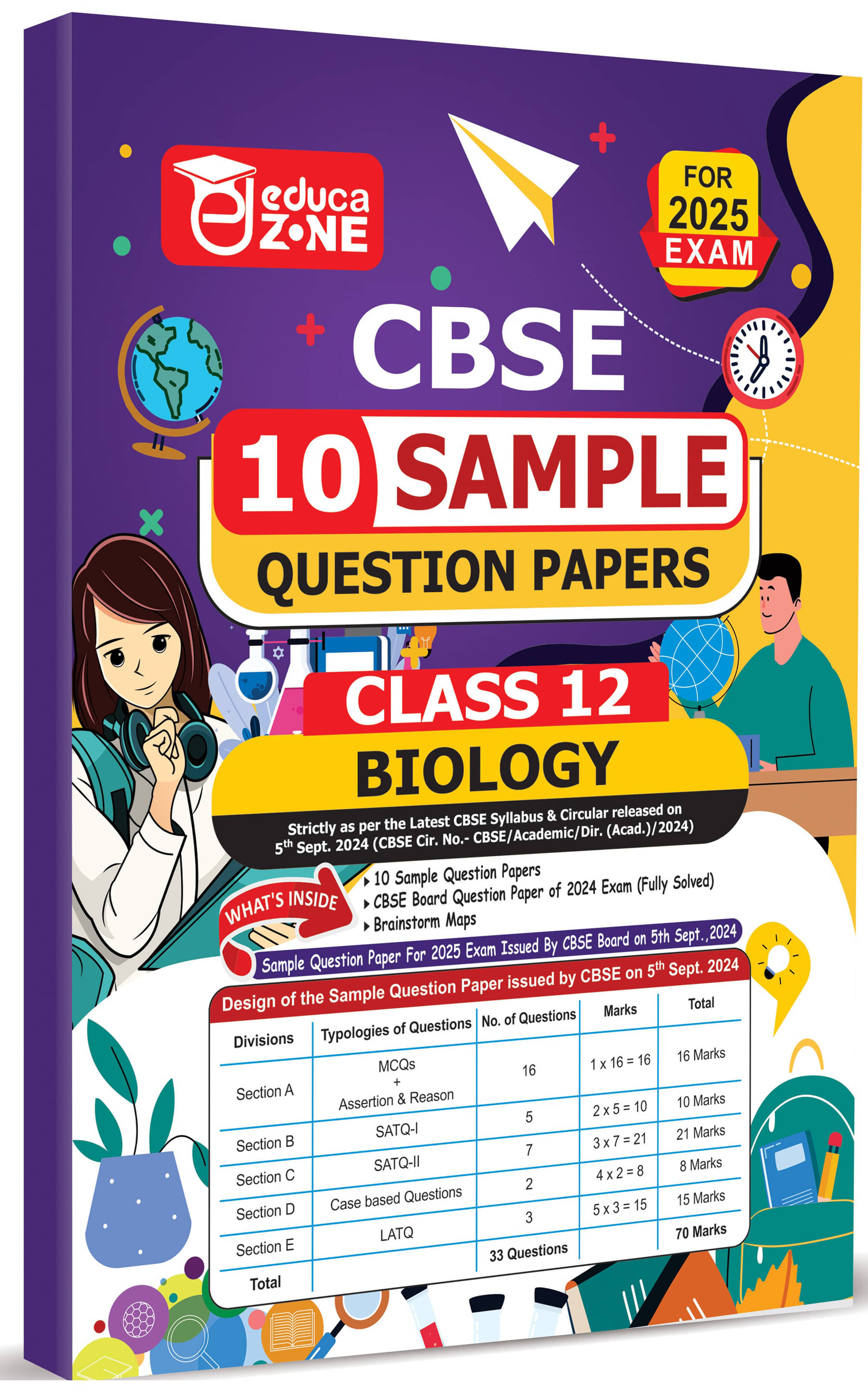 CBSE 10 Sample Question Papers Class 12 Biology Book (For Board Exam 2025) CBSE 10 Sample Question Papers Class 12 Biology Book (For Board Exam 2025)