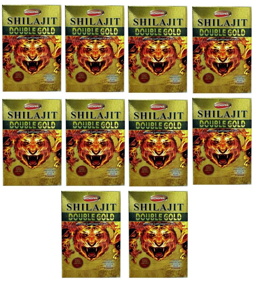     			Dr Chopra Ayurvedic Shilajit Double Gold (100 Capsules) 10 No.S Pack of 10