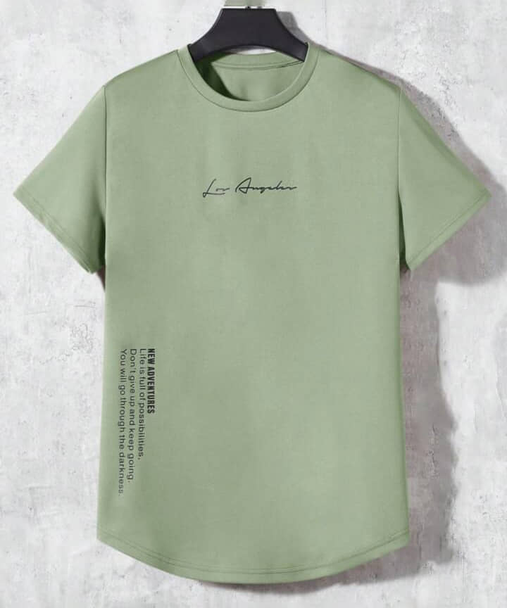ELBATROSS Pack of 1 Polyester Slim Fit Men's T-Shirt ( Light Green )