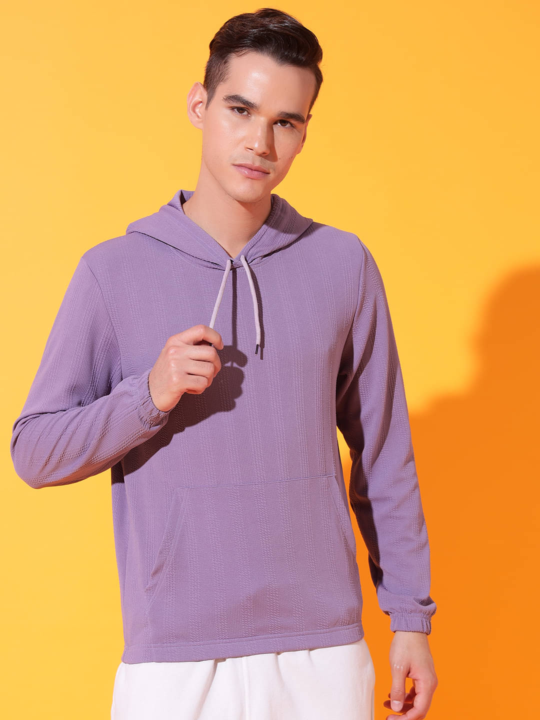Glito Polyester Hooded Men's Sweatshirt - Purple ( Pack of 1 ) Glito Polyester Hooded Men's Sweatshirt - Purple ( Pack of 1 )