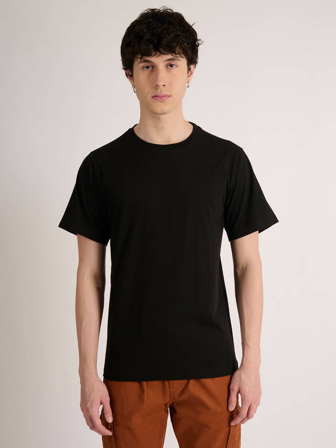 IVOC Men Solid Round Neck Cotton T-shirt IVOC Men Solid Round Neck Cotton T-shirt