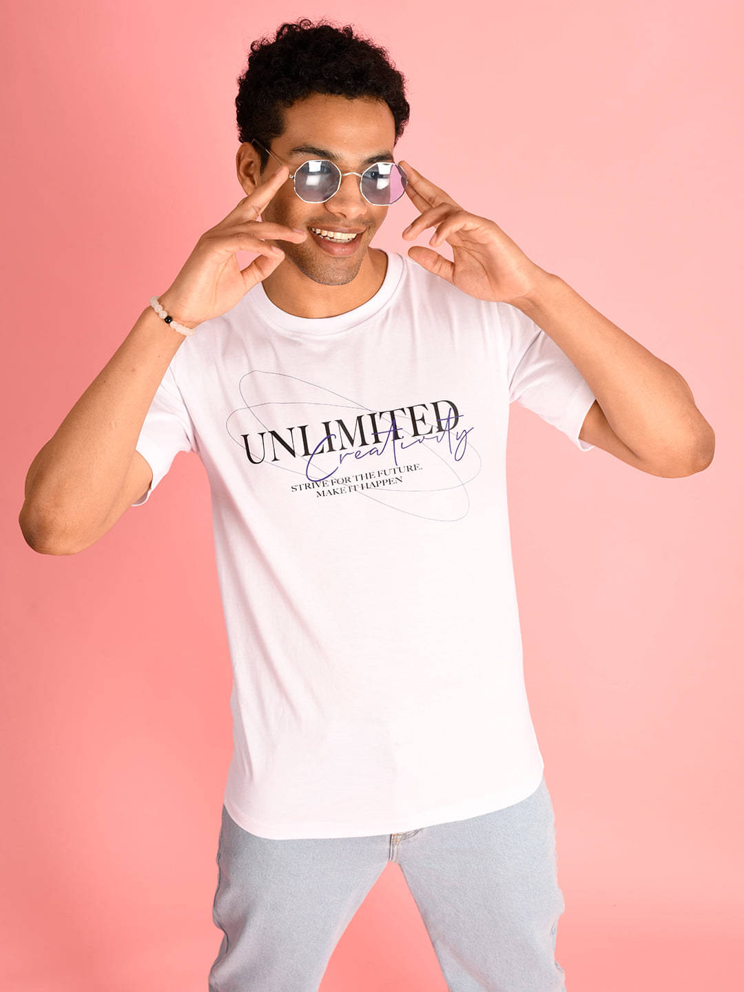     			IVOC Men Typography Printed Round Neck Cotton T-shirt