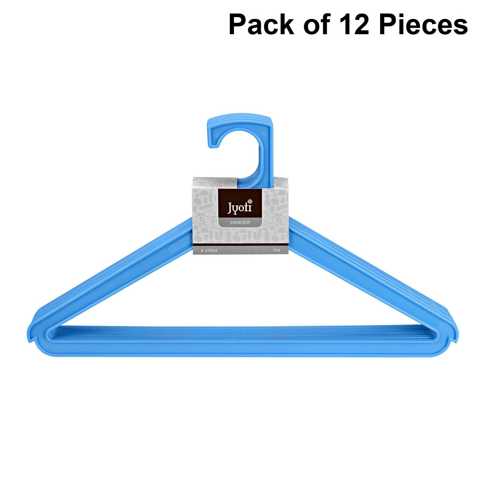     			Jyoti Plastic Standard Clothes Hangers ( Pack of 12 )
