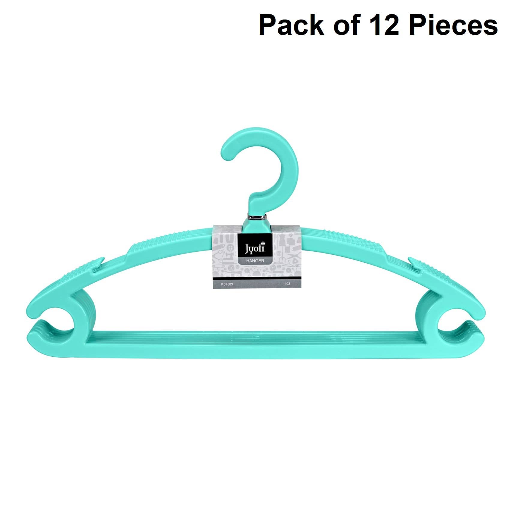 Jyoti Plastic Standard Clothes Hangers ( Pack of 12 )