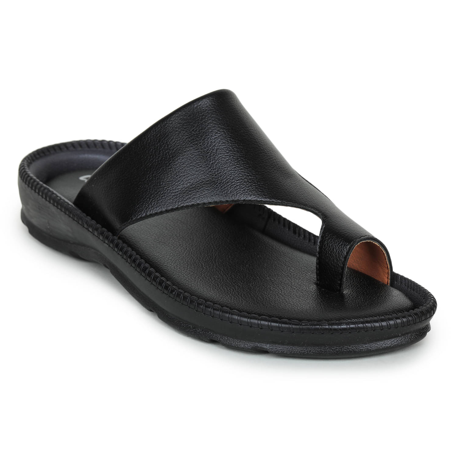     			Liberty Black Men's Leather Slipper